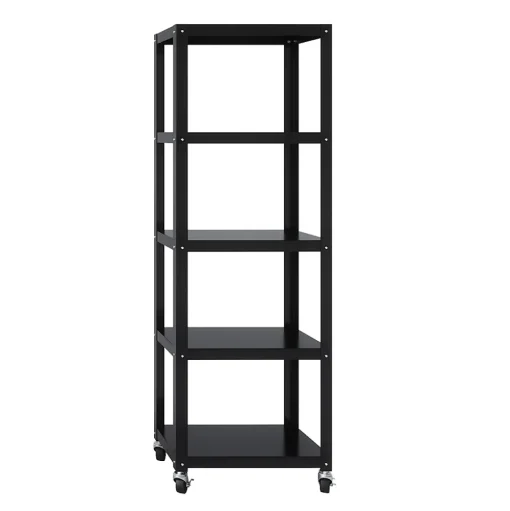 Space Solutions Bookcases<Ready-to-assemble 72-inch High Mobile 5-Shelf Bookcase, Black
