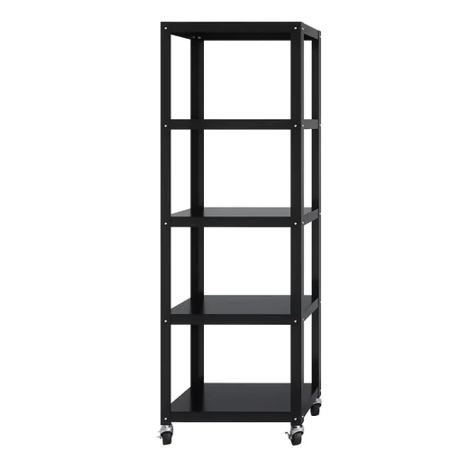 Space Solutions Bookcases<Ready-to-assemble 72-inch High Mobile 5-Shelf Bookcase, Black