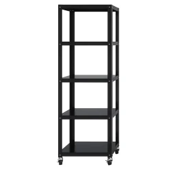 Space Solutions Bookcases<Ready-to-assemble 72-inch High Mobile 5-Shelf Bookcase, Black