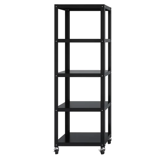 Space Solutions Bookcases<Ready-to-assemble 72-inch High Mobile 5-Shelf Bookcase, Black