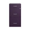 Space Solutions File Cabinets<SOHO Organizer 3-Drawer Vertical File Cabinet, Letter Size, Lockable, Midnight Purple (25281)
