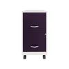 Space Solutions File Cabinets<SOHO Smart File 2-Drawer Mobile Vertical File Cabinet, Letter Size, Lockable, Pearl White/Midnight Purple(25336)