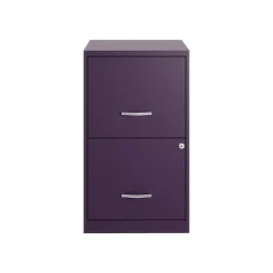 Space Solutions File Cabinets<SOHO Smart File 2-Drawer Vertical File Cabinet, Letter Size, Lockable, Midnight Purple (25273)
