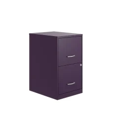 Space Solutions File Cabinets<SOHO Smart File 2-Drawer Vertical File Cabinet, Letter Size, Lockable, Midnight Purple (25273)