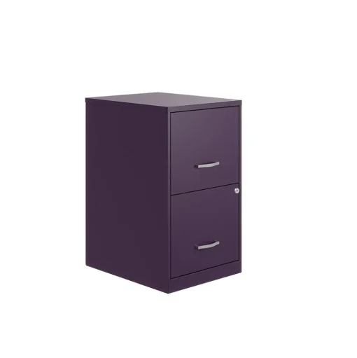 Space Solutions File Cabinets<SOHO Smart File 2-Drawer Vertical File Cabinet, Letter Size, Lockable, Midnight Purple (25273)