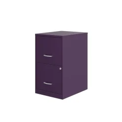 Space Solutions File Cabinets<SOHO Smart File 2-Drawer Vertical File Cabinet, Letter Size, Lockable, Midnight Purple (25273)