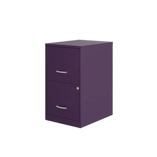 Space Solutions File Cabinets<SOHO Smart File 2-Drawer Vertical File Cabinet, Letter Size, Lockable, Midnight Purple (25273)