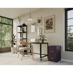Space Solutions File Cabinets<SOHO Smart File 2-Drawer Vertical File Cabinet, Letter Size, Lockable, Midnight Purple (25273)