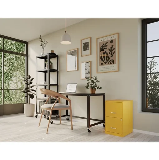 Space Solutions File Cabinets<SOHO Smart File 2-Drawer Vertical File Cabinet, Letter Size, Lockable, Goldfinch (25272)