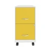 Space Solutions File Cabinets<SOHO Smart File 2-Drawer Mobile Vertical File Cabinet, Letter Size, Lockable, Pearl White/Goldfinch (25337)