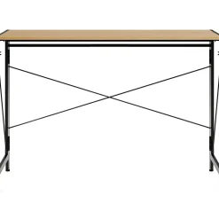 Space Solutions Computer Desks<43"W Folding Home Office Desk, Black/Teak (24969)
