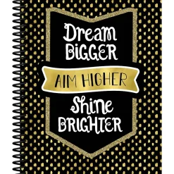 Carson-Dellosa Grade Books<Sparkle and Shine Teacher Planner Plan Book, Dream Bigger Aim Higher Shine Brighter, Paperback (105020)
