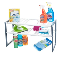Stalwart Shelving<Adjustable Under Sink Shelf Organizer Unit