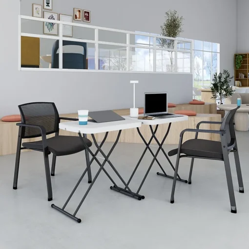 Staples Folding Tables<® 25.5" x 17.8" Heavy Duty Folding Table, White (79143)