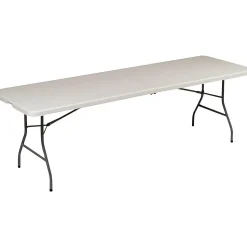 Staples Folding Tables<8' x 30" Heavy Duty Plastic Folding Table, White (79233/54273)