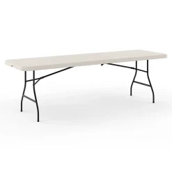 Staples Folding Tables<8' x 30" Heavy Duty Plastic Folding Table, White (79233/54273)