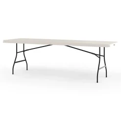 Staples Folding Tables<8' x 30" Heavy Duty Plastic Folding Table, White (79233/54273)
