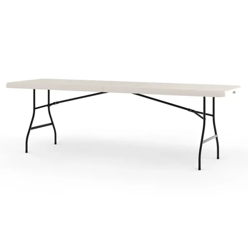 Staples Folding Tables<8' x 30" Heavy Duty Plastic Folding Table, White (79233/54273)