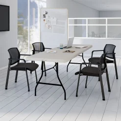 Staples Folding Tables<8' x 30" Heavy Duty Plastic Folding Table, White (79233/54273)