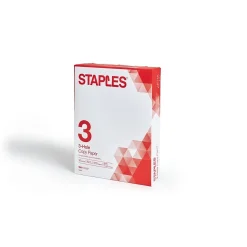 Staples Copy Paper<8.5" x 11" 3-Hole Punched Copy Paper, 20 lbs., 92 Brightness, 500/Ream (221192)