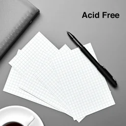 Staples Index Cards<™ 4" x 6" Index Card, Graph Ruled, White, 100/Pack (TR50997)