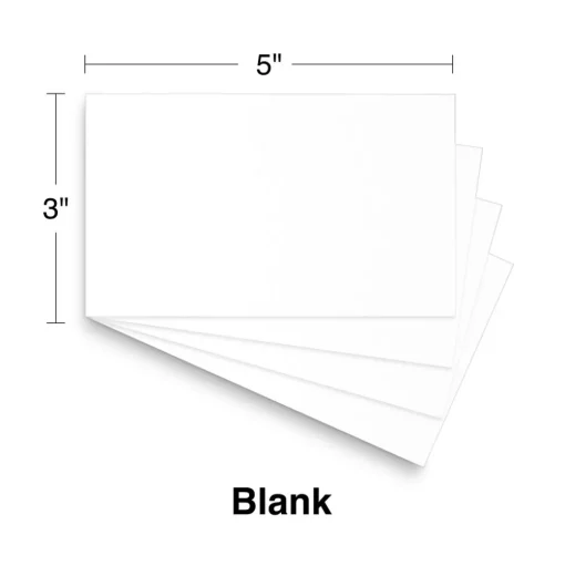 Staples Index Cards<3" x 5" Index Cards, Blank, White, 500/Pack (TR51010)