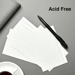 Staples Index Cards<4" x 6" Index Cards, Lined, White, 100/Pack (TR51001)