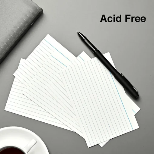 Staples Index Cards<4" x 6" Index Cards, Lined, White, 100/Pack (TR51001)