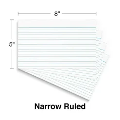 Staples Index Cards<5" x 8" Index Cards, Lined, White, 500/Pack (TR51006)