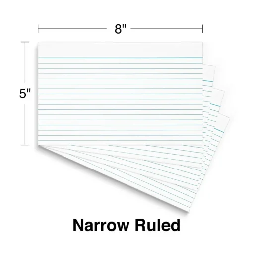 Staples Index Cards<5" x 8" Index Cards, Lined, White, 500/Pack (TR51006)