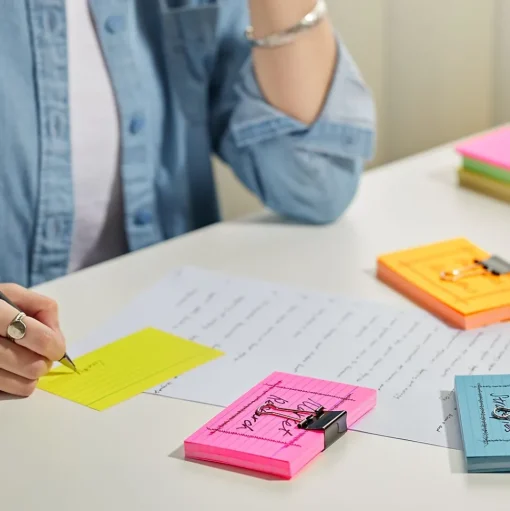 Staples Index Cards<3" x 5" Index Cards, Lined, Assorted Colors, 300/Pack (19594)