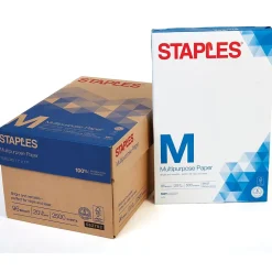 Staples Multipurpose Paper<11" x 17" Multipurpose Paper, 20 lbs., 96 Brightness, 500/Ream, 5 Reams/Carton (05032)