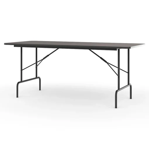 Staples Folding Tables<6' x 30" Wooden Heavy Duty Folding Table, Walnut (58366)