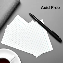Staples Index Cards<Brand 3" x 5" Index Cards, Lined, White, 100/Pack (ST51013-CC)
