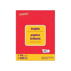 Staples Multipurpose Paper<Brights Multipurpose Paper, 24 lbs., 8.5" x 11", , 500/Ream (20104)