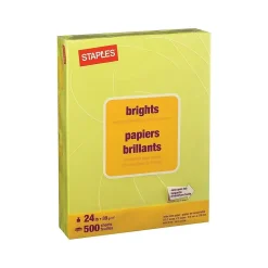 Staples Multipurpose Paper<Brights Multipurpose Paper, 24 lbs., 8.5" x 11", , 500/Ream (20107)