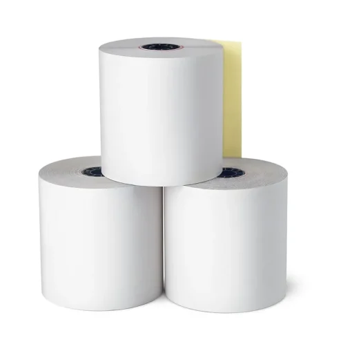 Staples Pos Paper<Carbonless Paper Rolls, 3"W x 85', 10/Pack (18223-CC)