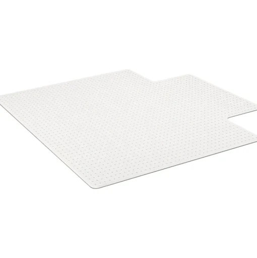 Staples Chair Mats<Carpet Chair Mat with Lip, 45" x 53", Designed for Medium-Pile Carpet, Clear Vinyl (122233)