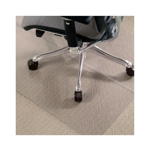 Staples Chair Mats<Carpet Chair Mat, 36" x 48", Designed for Low-Pile Carpet, Clear Vinyl (120031)
