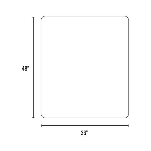 Staples Chair Mats<Carpet Chair Mat, 36" x 48", Designed for Low-Pile Carpet, Clear Vinyl (120031)