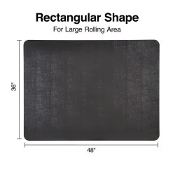 Staples Chair Mats<® Carpet Chair Mat, 36" x 48'', Low-Pile, Black (26991)