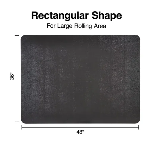 Staples Chair Mats<® Carpet Chair Mat, 36" x 48'', Low-Pile, Black (26991)