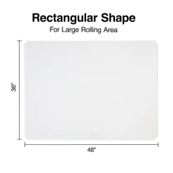 Staples Chair Mats<Carpet Chair Mat, 36" x 48'', Flat-Pile, Clear (27013-US/CC)