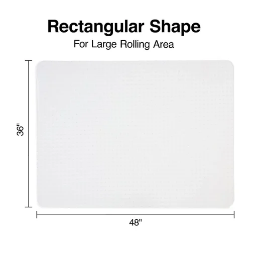 Staples Chair Mats<Carpet Chair Mat, 36" x 48'', Flat-Pile, Clear (27013-US/CC)