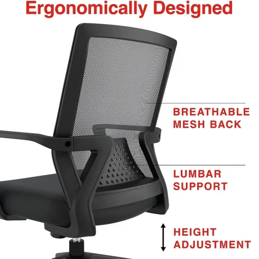 Staples Office Chairs<Cartwright Ergonomic Fabric Swivel Task Chair, Black (ST62400)