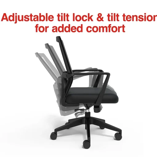 Staples Office Chairs<Cartwright Ergonomic Fabric Swivel Task Chair, Black (ST62400)