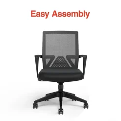 Staples Office Chairs<Cartwright Ergonomic Fabric Swivel Task Chair, Black (ST62400)