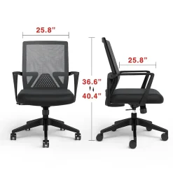 Staples Office Chairs<Cartwright Ergonomic Fabric Swivel Task Chair, Black (ST62400)
