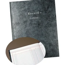 Staples Accounting & Record Journals<Columnar Book, 2-Columns, 80 Pages, Grey, 40 Sheets/Book (ST26515)