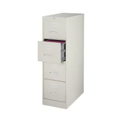Staples File Cabinets<Commercial 4-Drawer Vertical File Cabinet, Locking, Letter, Gray, 25"D (25163D)